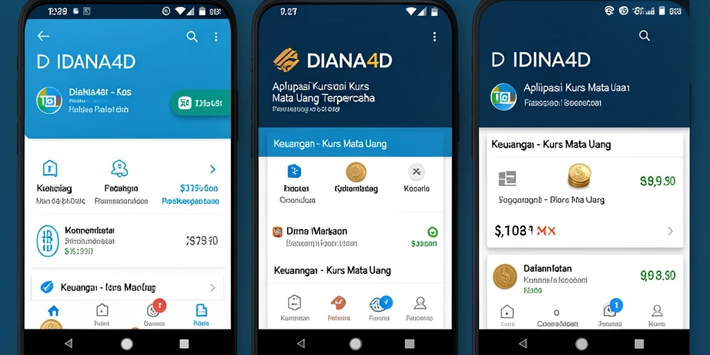 Antarmuka DIANA4D yang intuitif dan informatif untuk kurs mata uang.