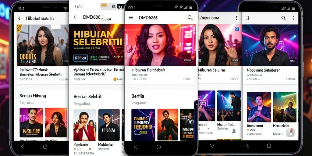 Tampilan antarmuka DMD686 yang menarik untuk Hiburan Selebriti.