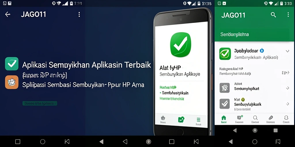 Antarmuka JAGO11 yang sederhana dengan fungsi menyembunyikan aplikasi.