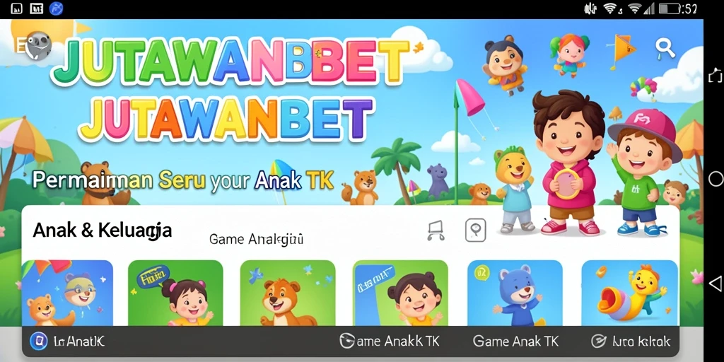 Antarmuka JUTAWANBET yang menarik dan ramah anak.