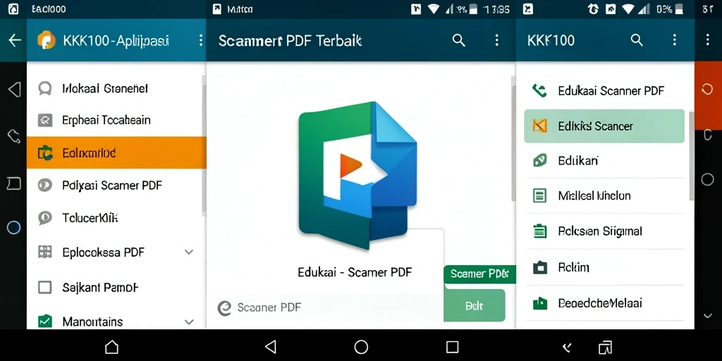Tampilan antarmuka KPK100 yang menarik dan fungsional untuk Scanner PDF.