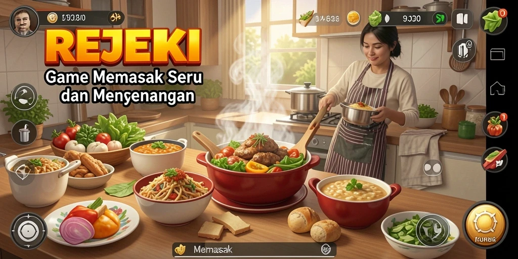 Tampilan antarmuka permainan REJEKI yang menyenangkan dan intuitif.