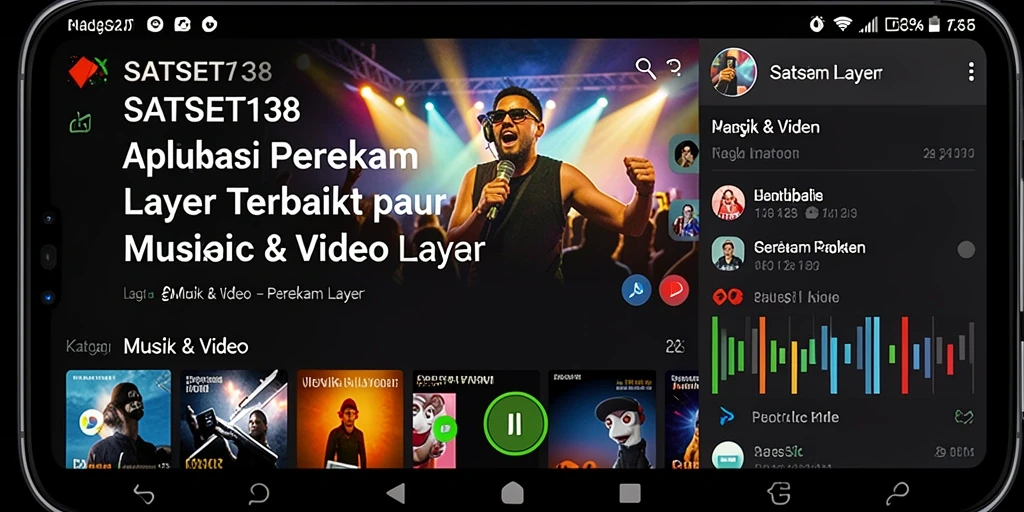 Antarmuka SATSET138 menampilkan fitur Perekam Layar yang mudah digunakan.