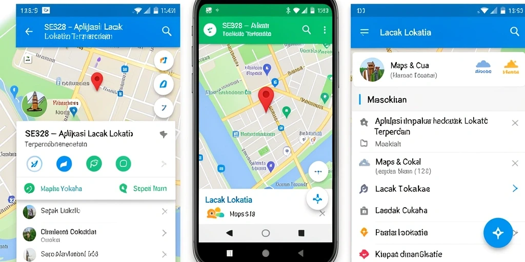 Tampilan antarmuka SE328 yang intuitif untuk pelacakan lokasi.