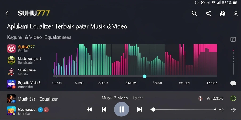 Tampilan antarmuka SUHU777 dengan berbagai pengaturan Equalizer yang menarik.