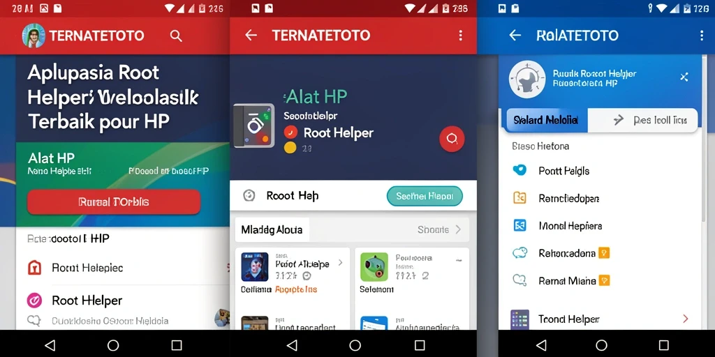 Tampilan antarmuka utama TERNATETOTO untuk Root Helper.