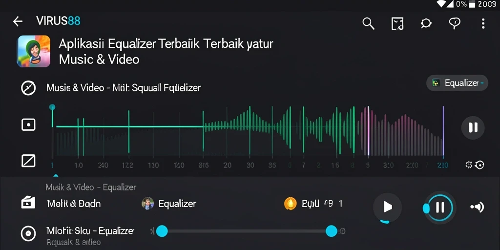 Antarmuka intuitif VIRUS88 untuk pengaturan Equalizer yang mudah.